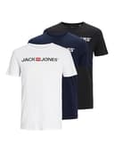 Thumbnail principal de JACK & JONES Jjecorp Logo tee SS Crew Neck camisetas pack 3, XXL 👕
