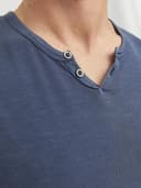 Thumbnail 5 de JACK & JONES Jjesplit Neck SS Tee, Navy Blazer 👕