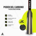 Thumbnail 1 de JOOLA 54206 Carbon X Pro - Raqueta de ping pong 🏓