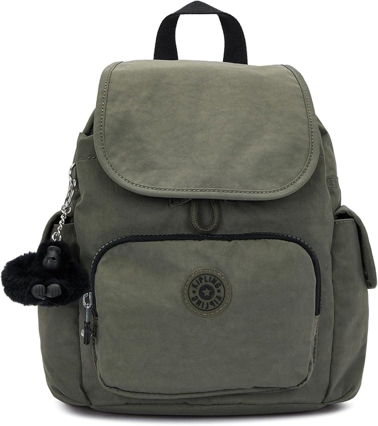 Imagen de Kipling City Pack Mini Mochila Pequeña 🌿 - Green Moss en OfertitasTOP