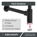 Thumbnail 1 de Kirchhoff 98803828 fregadero con sifón negro 🚰