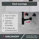 Thumbnail 2 de Kirchhoff 98803828 fregadero con sifón negro 🚰