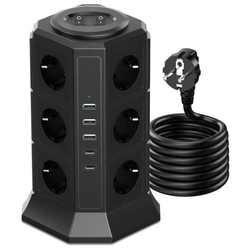 Imagen de Klack Regleta vertical 12 Schuko, 4000 W, 2 m 🪫 en OfertitasTOP