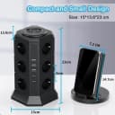 Thumbnail 2 de Klack Regleta vertical 12 Schuko, 4000 W, 2 m 🪫