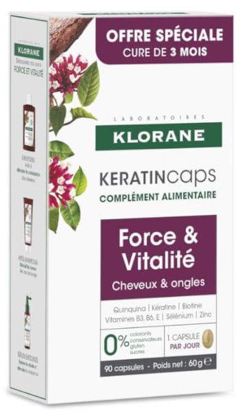 Imagen de Klorane KeratinCaps 3x30 Cápsulas para Cabello y Uñas 💊 en OfertitasTOP