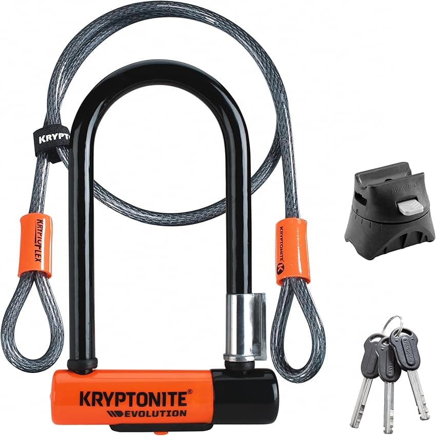 Imagen de Kryptonite Evolution Mini 7 U-Lock con cable 4' 📷 en OfertitasTOP