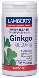 Thumbnail principal de Lamberts Ginkgo Biloba 6000 mg 180 tabletas 💊