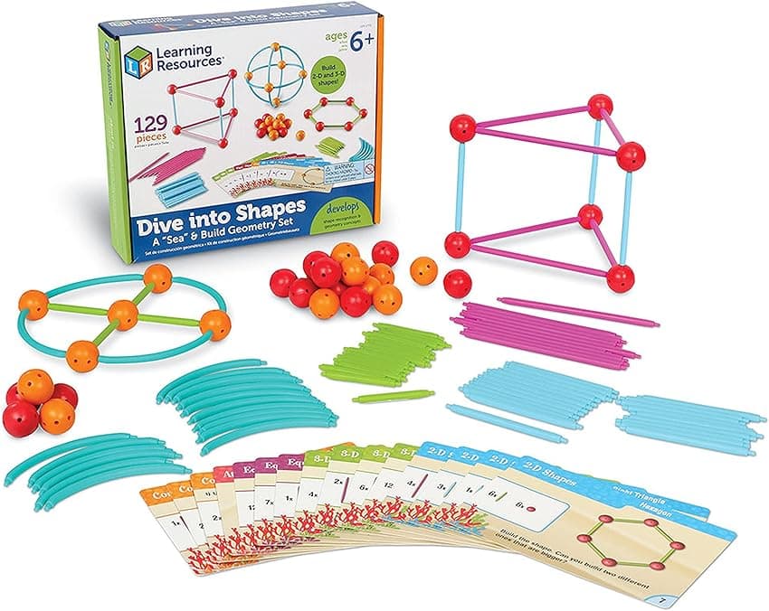 Imagen de Learning Resources Dive into Shapes — Set geometría 2D y 3D 🎲 en OfertitasTOP