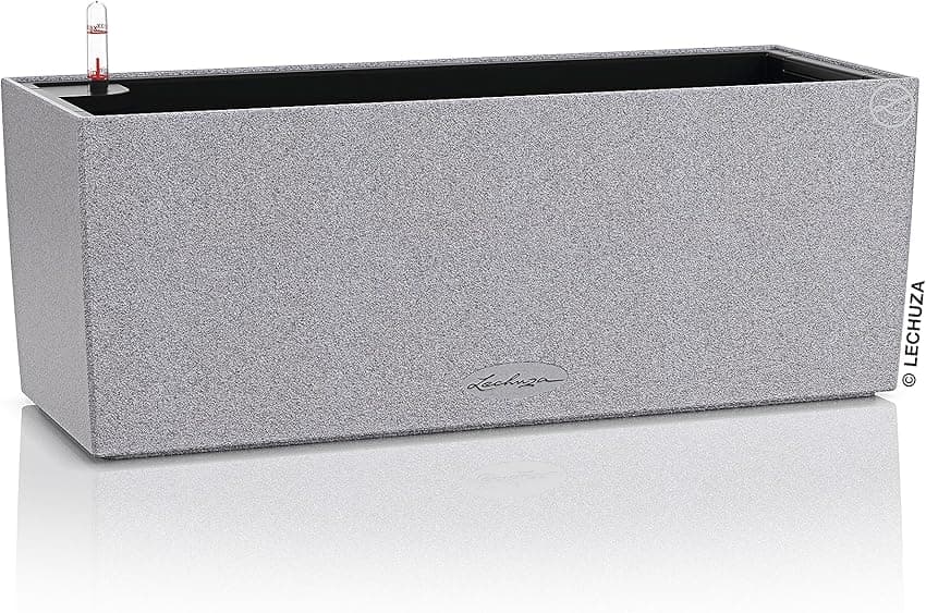 Imagen de LECHUZA Balconera Stone 50 – Maceta de Resina Grey 🪴 en OfertitasTOP