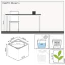 Thumbnail 2 de LECHUZA Canto Stone 14 Grafito Negro 14 cm 🪴