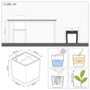 Thumbnail 6 de LECHUZA Cube Premium 40 Blanco Brillante 40 cm 🪴