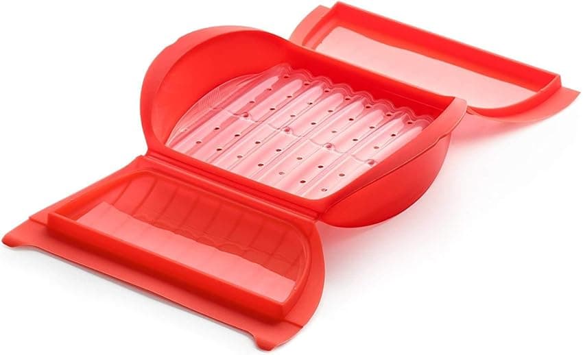 Imagen de Lékué Estuche de Vapor Rojo 1400 ml para 3-4 personas 🍽️ en OfertitasTOP