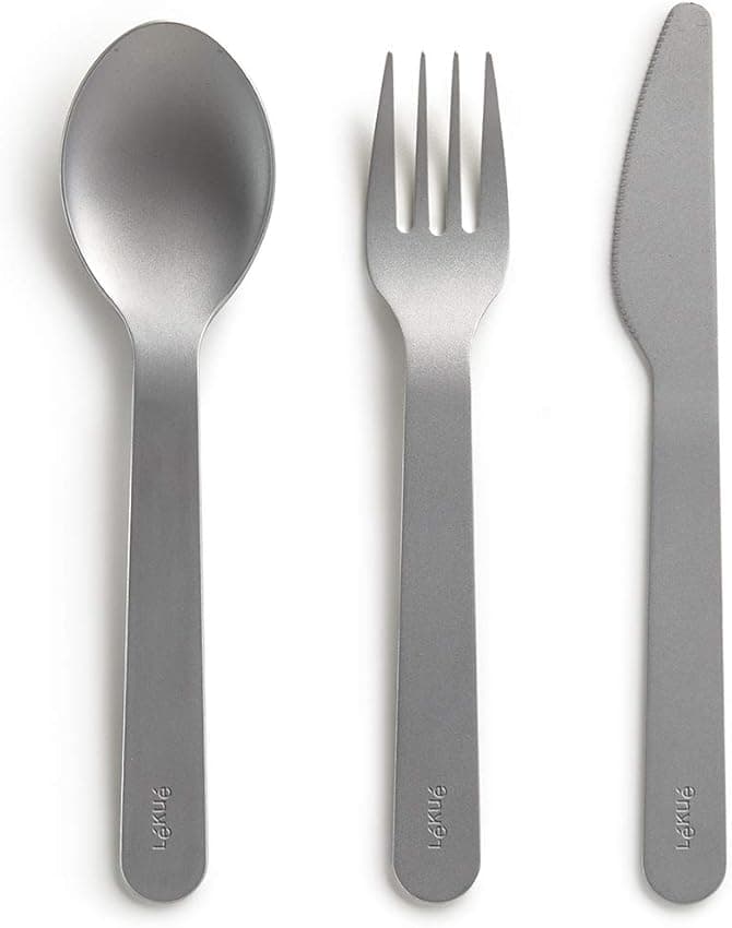 Imagen de Lékué Juego de cubiertos Basics to go, acero inoxidable 🍽️ en OfertitasTOP