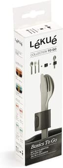 Thumbnail 5 de Lékué Juego de cubiertos Basics to go, acero inoxidable 🍽️
