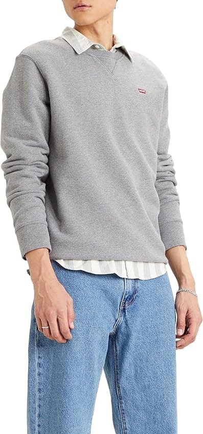 Imagen de Levi's Crew Sudadera Hombre XL - Chisel Grey Heather 🧥 en OfertitasTOP