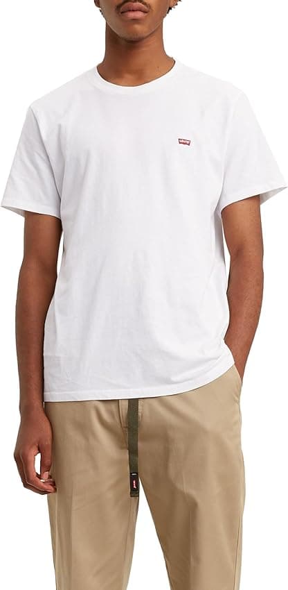Imagen de Levi's Ss Original Housemark Tee Camiseta de hombre blanca M en OfertitasTOP