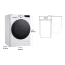 Thumbnail 3 de LG F2WR5S08AGW lavadora 8 kg 1200 rpm TurboWash 360