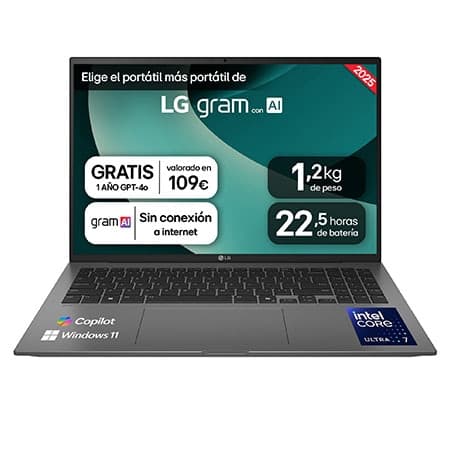Imagen de LG gram 16Z90T 16" WQXGA, 16 GB, 1 TB 💻 en OfertitasTOP