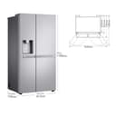 Thumbnail 4 de LG GSLE91MBAC frigorÃfico americano 628 l inox 🧊