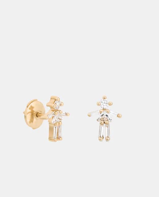 Imagen de Little Ones Pendiente Individual Niña Oro y Diamantes ✨ en OfertitasTOP