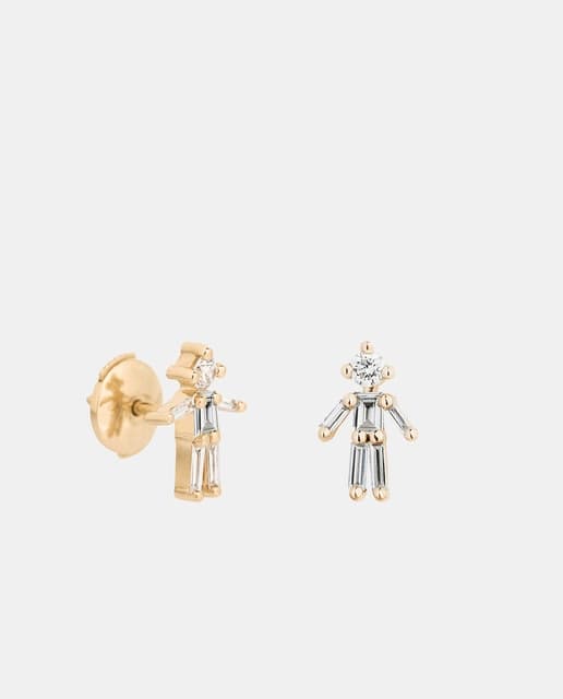 Imagen de Little Ones Pendiente Niño de Oro y Diamantes ✨ en OfertitasTOP