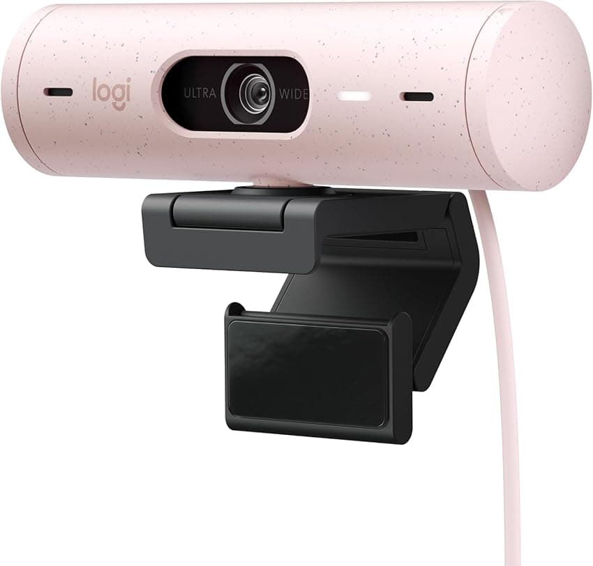 Imagen de Logitech Brio 500 Webcam HD con micrófonos duales y cubierta 📷 en OfertitasTOP