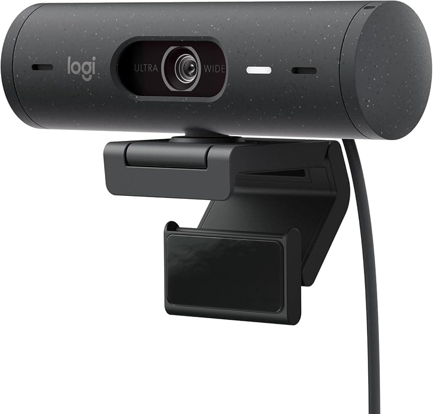Imagen de Logitech Brio 500 Webcam HD con micrófonos duales y cubierta 📷 en OfertitasTOP