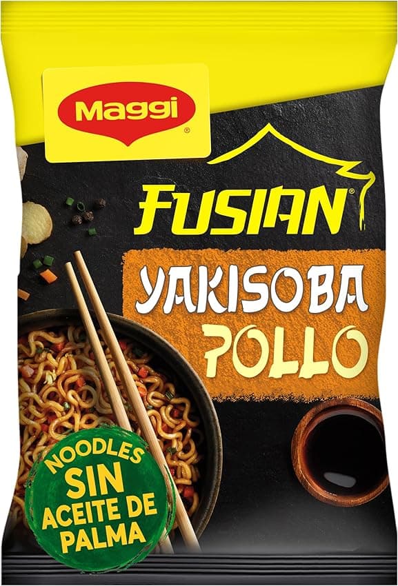 Imagen de MAGGI Fusian Yakisoba Pollo 🍜 Pack 8x120g en OfertitasTOP