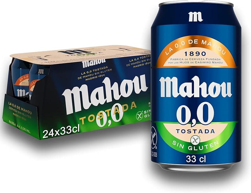 Imagen de Mahou 0,0 Tostada, Pack 24 Botellas 20 cl 🍺 Sin Alcohol en OfertitasTOP