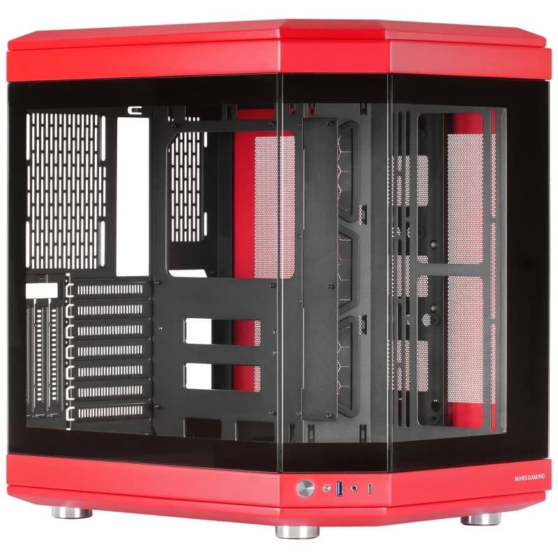 Imagen de Mars Gaming MC-3T Semitorre ATX roja con USB-C 3.0 🖥️ en OfertitasTOP