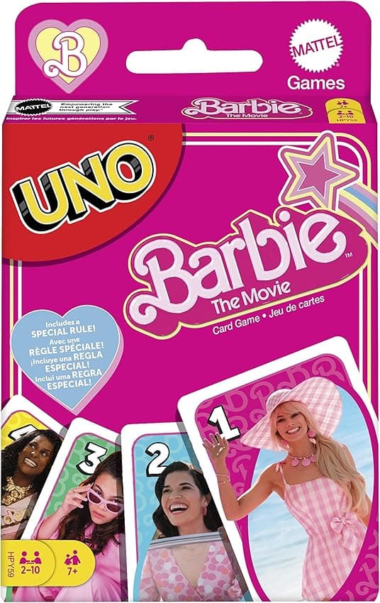 Imagen de Mattel Games UNO Barbie The Movie — Juego de cartas familiar 📦 en OfertitasTOP
