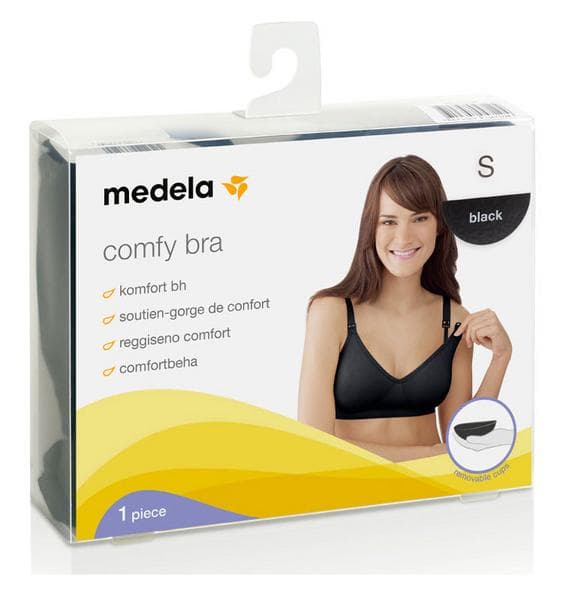 Imagen de Medela Sujetador de Maternidad Comfy Talla S Negro en OfertitasTOP