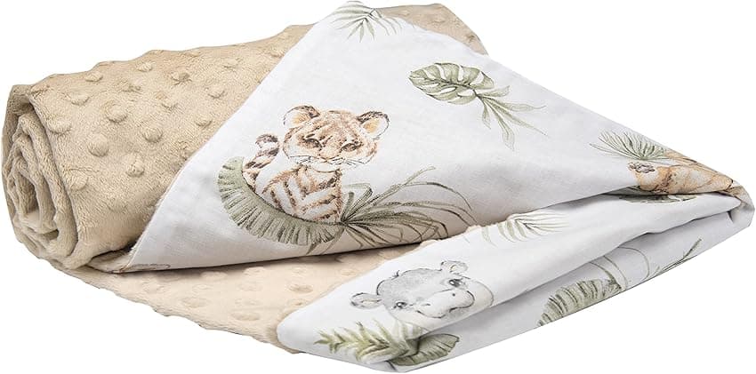 Imagen de Medi Partners Manta para bebé 75x100 cm Safari beige 🧸 en OfertitasTOP