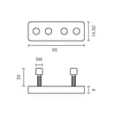 Thumbnail 1 de Micel TLD25 Pletina de fijación 65×14,5×6 mm 🛠️