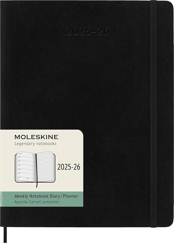Imagen de Moleskine Weekly Planner 2025-2026 — Agenda semanal XL 19 x 25 cm en OfertitasTOP