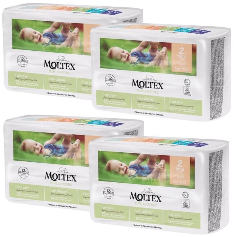 Imagen de Moltex Pure&Nature Pañales Mini Talla 2 (3-6 Kg) 🌱 en OfertitasTOP