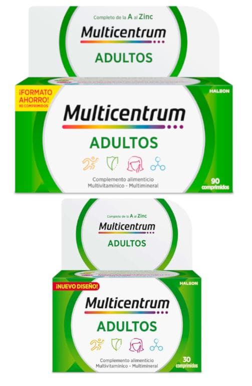 Imagen de Multicentrum Adultos 90+30 Comprimidos 💊 en OfertitasTOP