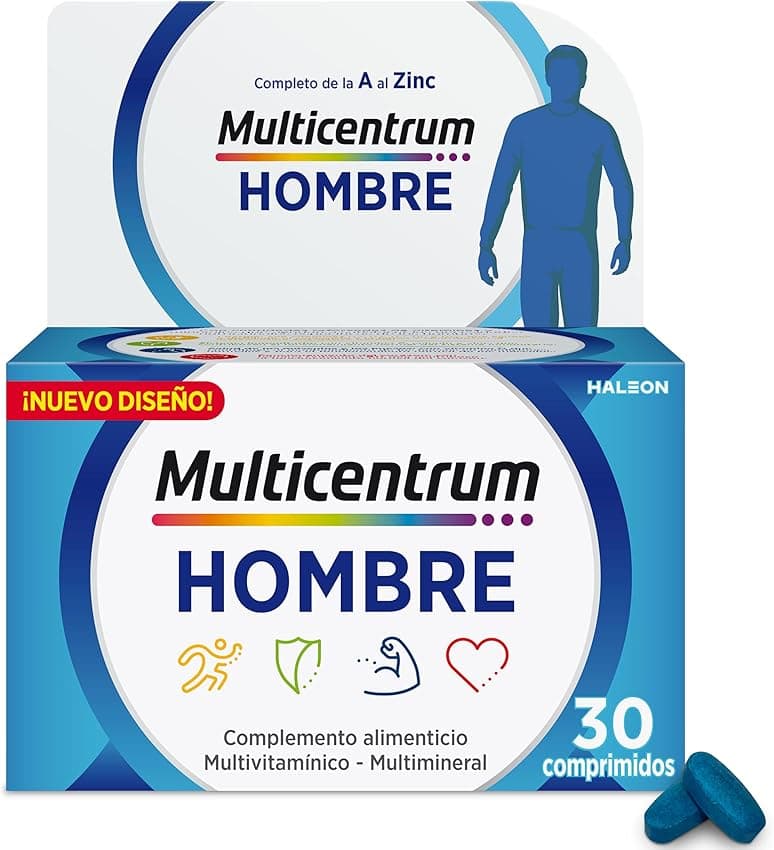 Imagen de Multicentrum Hombre Multivitamínico 🍏 30 Comprimidos Sin Gluten en OfertitasTOP