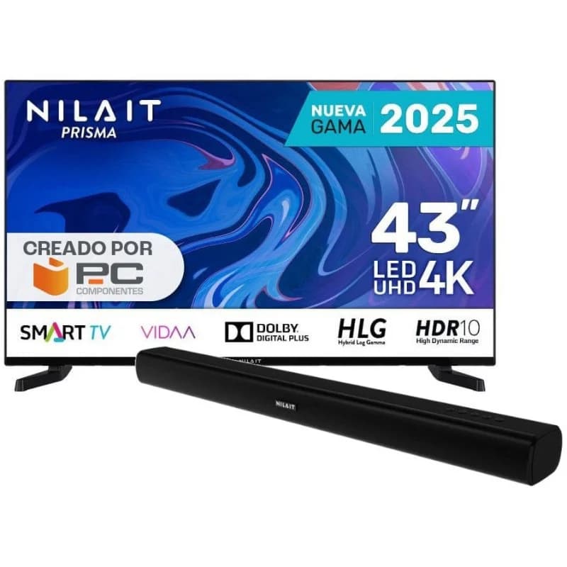 Imagen de Nilait Prisma 43UD7004S 43" LED UHD 4K Smart TV con Harmony Sound bar 📺 en OfertitasTOP