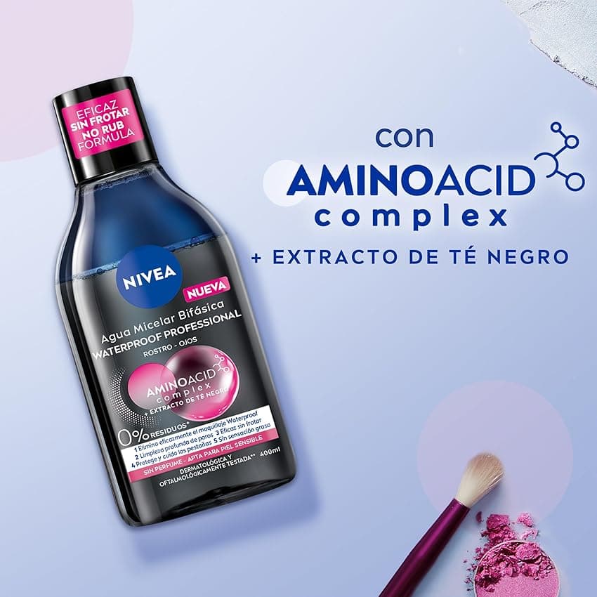 Imagen de NIVEA Agua micelar Bifásica Waterproof 6×400 ml 💄 en OfertitasTOP