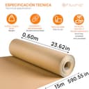 Thumbnail 1 de OFITURIA Papel Kraft Marrón 0,60×15 m 📦