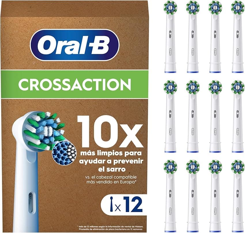 Imagen de Oral-B Pro CrossAction Cabezales Eléctricos, Pack 12 🦷 en OfertitasTOP