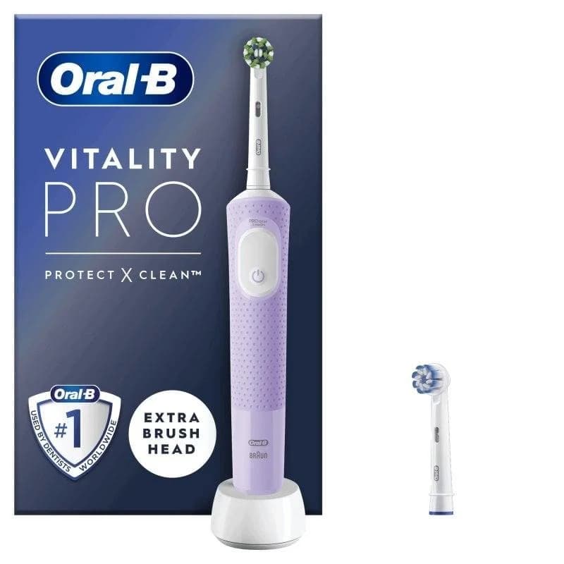 Imagen de Oral-B Vitality Pro Cepillo eléctrico morado, cabezal extra 🪥 en OfertitasTOP