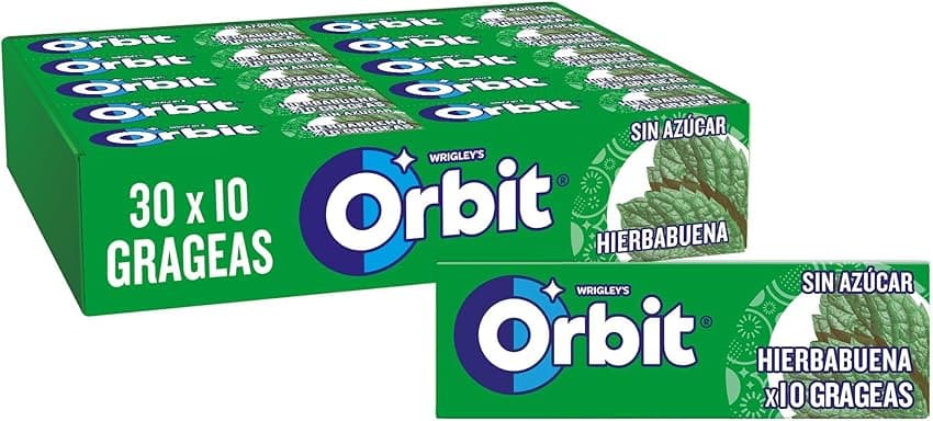 Imagen de Orbit Chicles Hierbabuena 🍃 30 Unidades 420g en OfertitasTOP