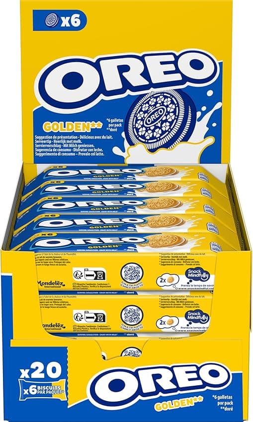Imagen de Oreo Golden Galletas de Vainilla 66g - Pack 20 🍪 en OfertitasTOP