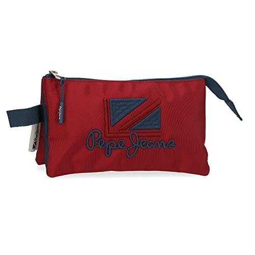 Imagen de Pepe Jeans Chest Estuche Triple Rojo 🎒 - 22x12x5 cm en OfertitasTOP