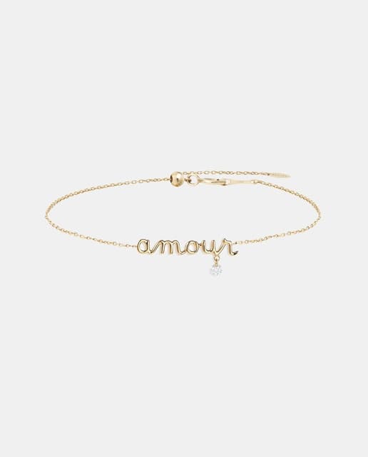 Imagen de Persée 🥰 Pulsera de oro con letras Amour en OfertitasTOP
