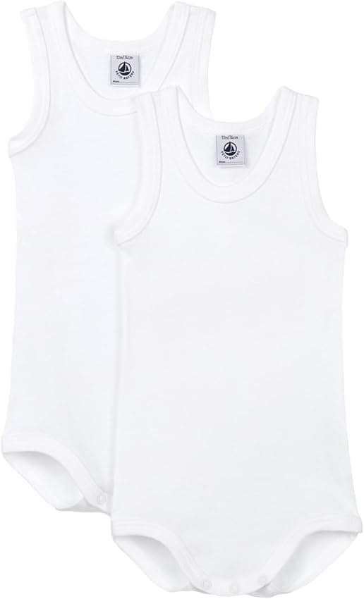 Imagen de Petit Bateau A01T5, Body Sin Mangas Bebé-Pack 2 👶 en OfertitasTOP