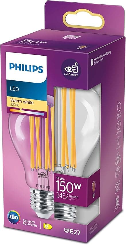 Imagen de Philips Bombilla LED E27 150W Blanco Cálido 💡 en OfertitasTOP