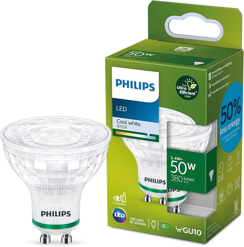 Imagen de Philips Bombilla LED GU10 2.1W 375 lúmenes 4000 K en OfertitasTOP